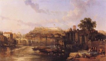  berg - Römblick Blick auf den Tiber mit Blick auf die Berge Palatin und aventine 1863 David Roberts